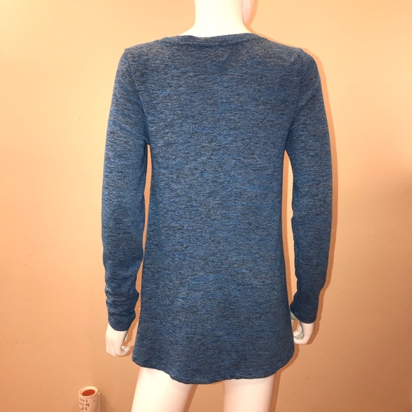 Jones New York Blue Knit Top Womens Size Small Long Sleeve - Picture 3 of 14